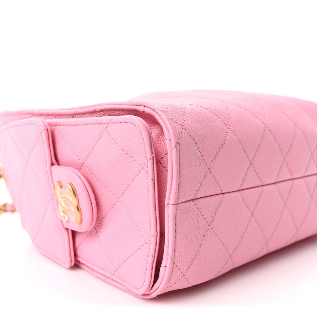 Caviar Quilted Mini Chanel 25 Handbag Pink