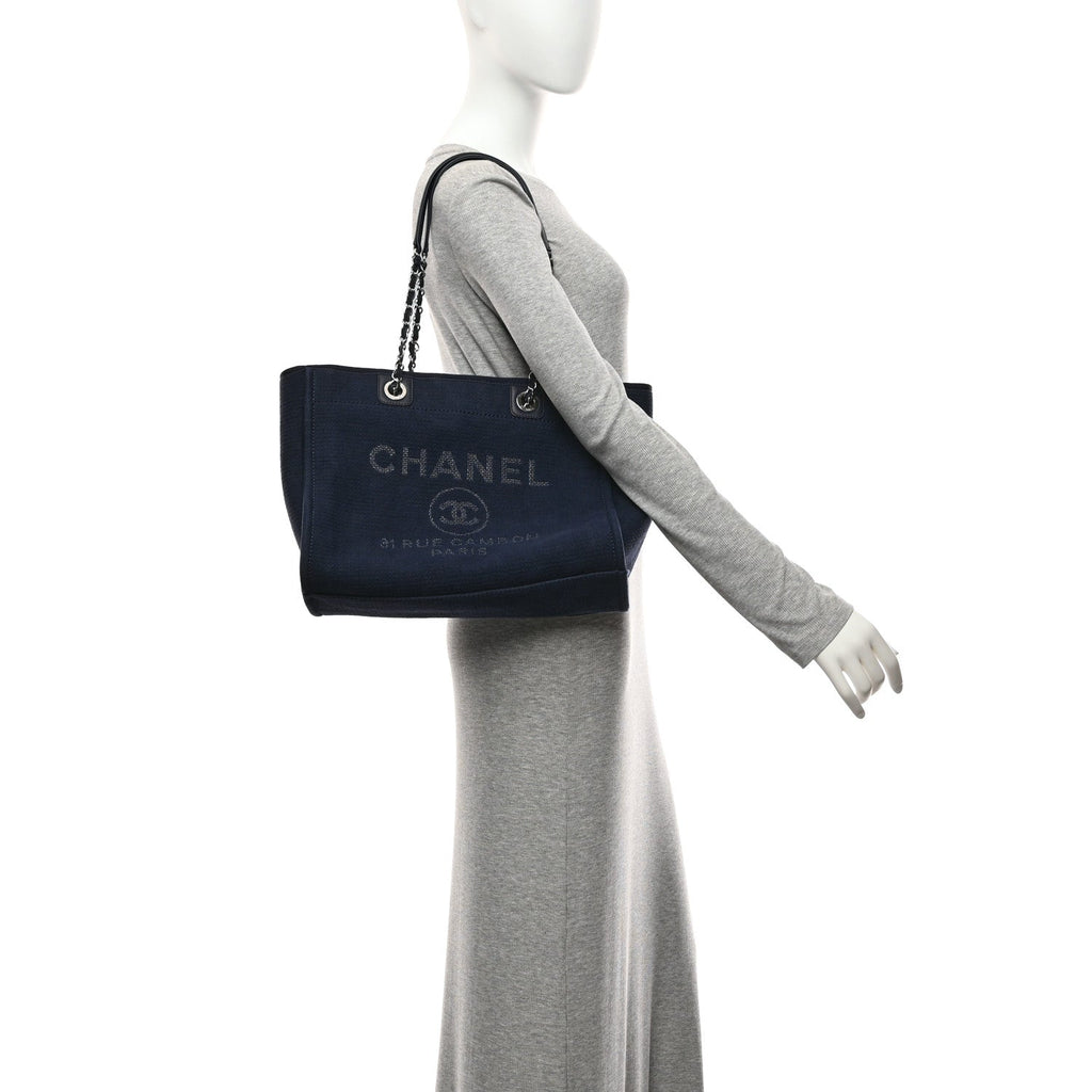 Mixed Fibers Small Deauville Tote Navy