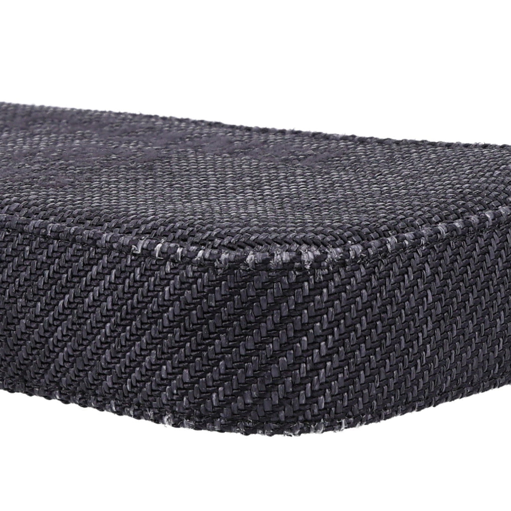 Lurex Straw Small Deauville Clutch With Chain Black