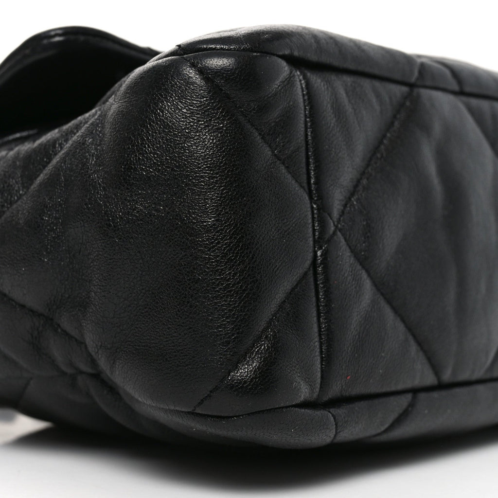 Goatskin Quilted Large Chanel 19 Flap Black