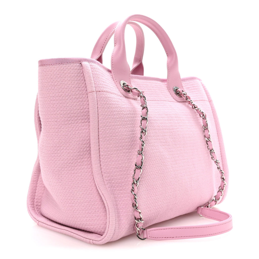 Mixed Fibers Small Deauville Tote Dark Pink
