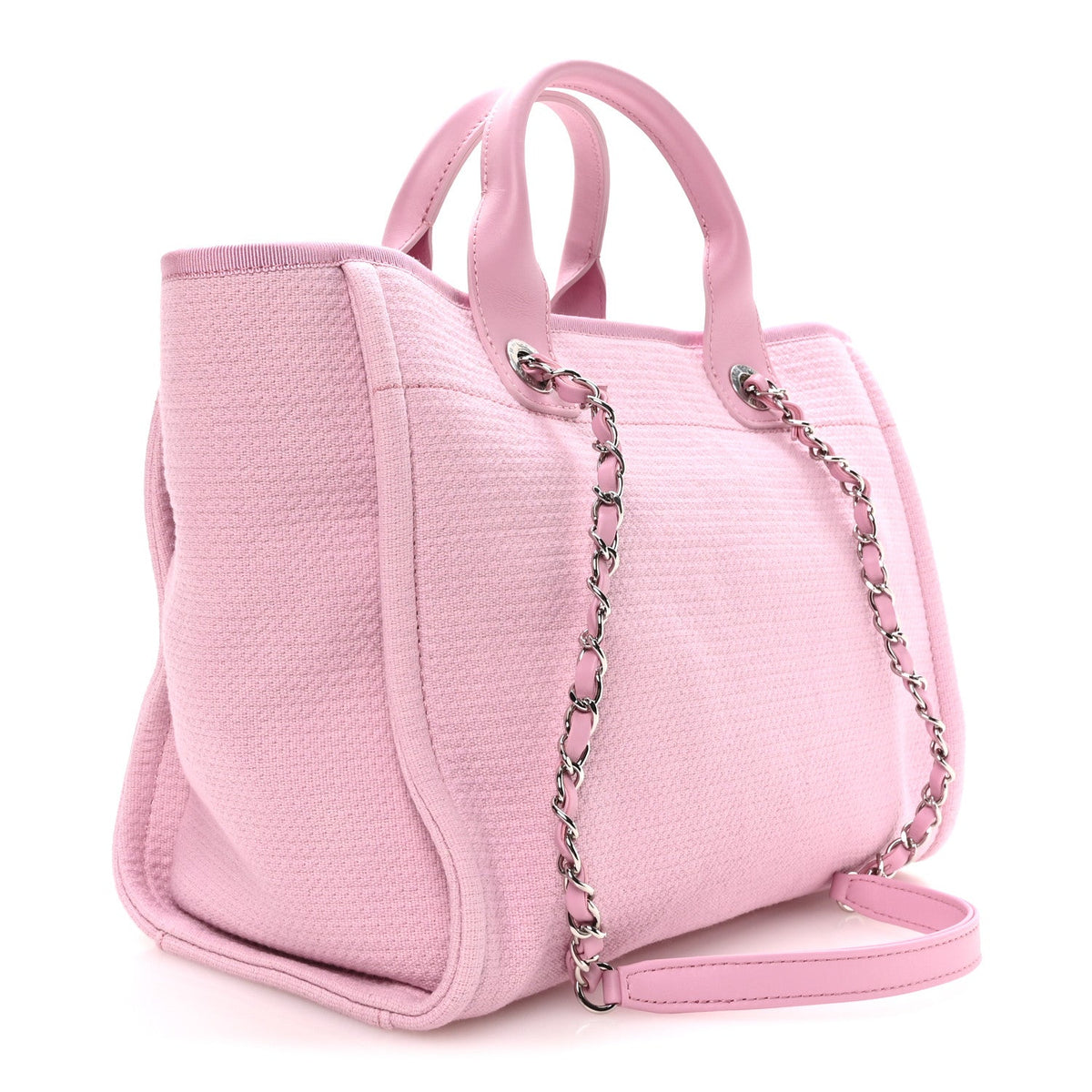 Mixed Fibers Small Deauville Tote Dark Pink