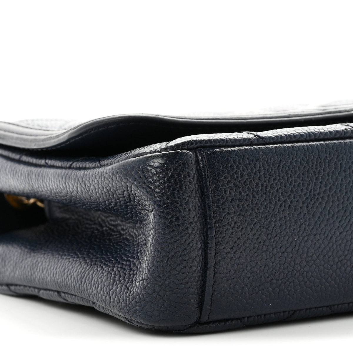 Caviar Quilted Small CC Filigree Flap Navy Black
