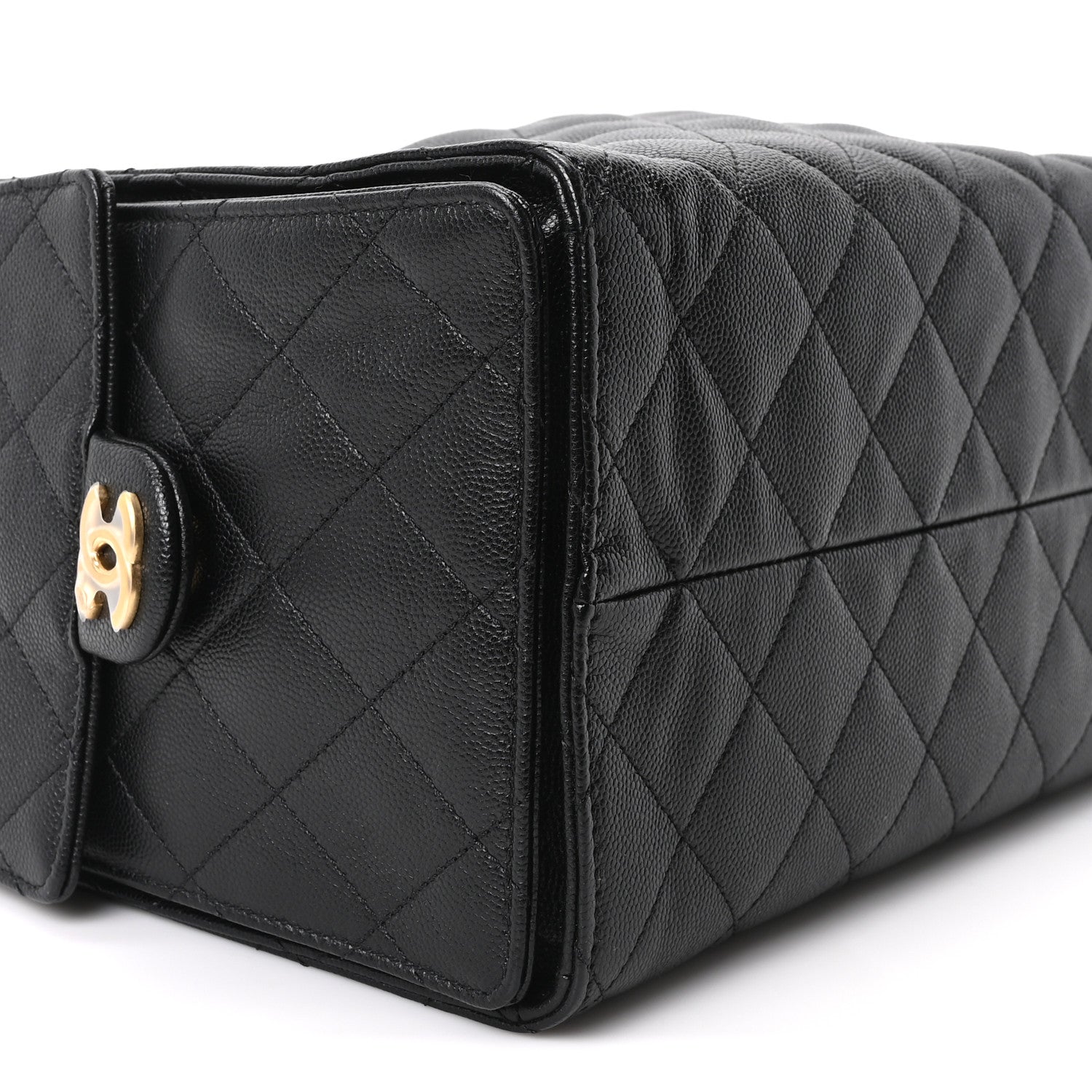 Caviar Quilted Medium Chanel 25 Handbag Black