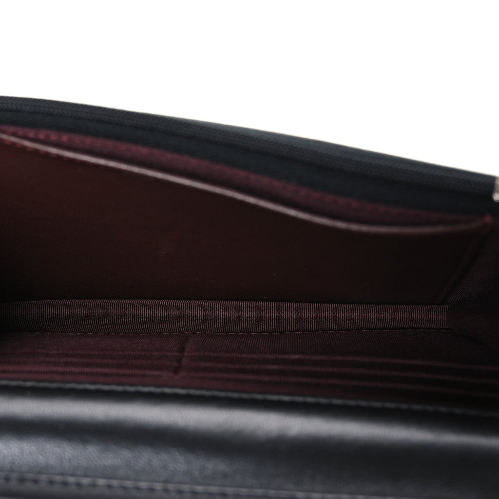 Lambskin Quilted Wallet On Chain WOC Black