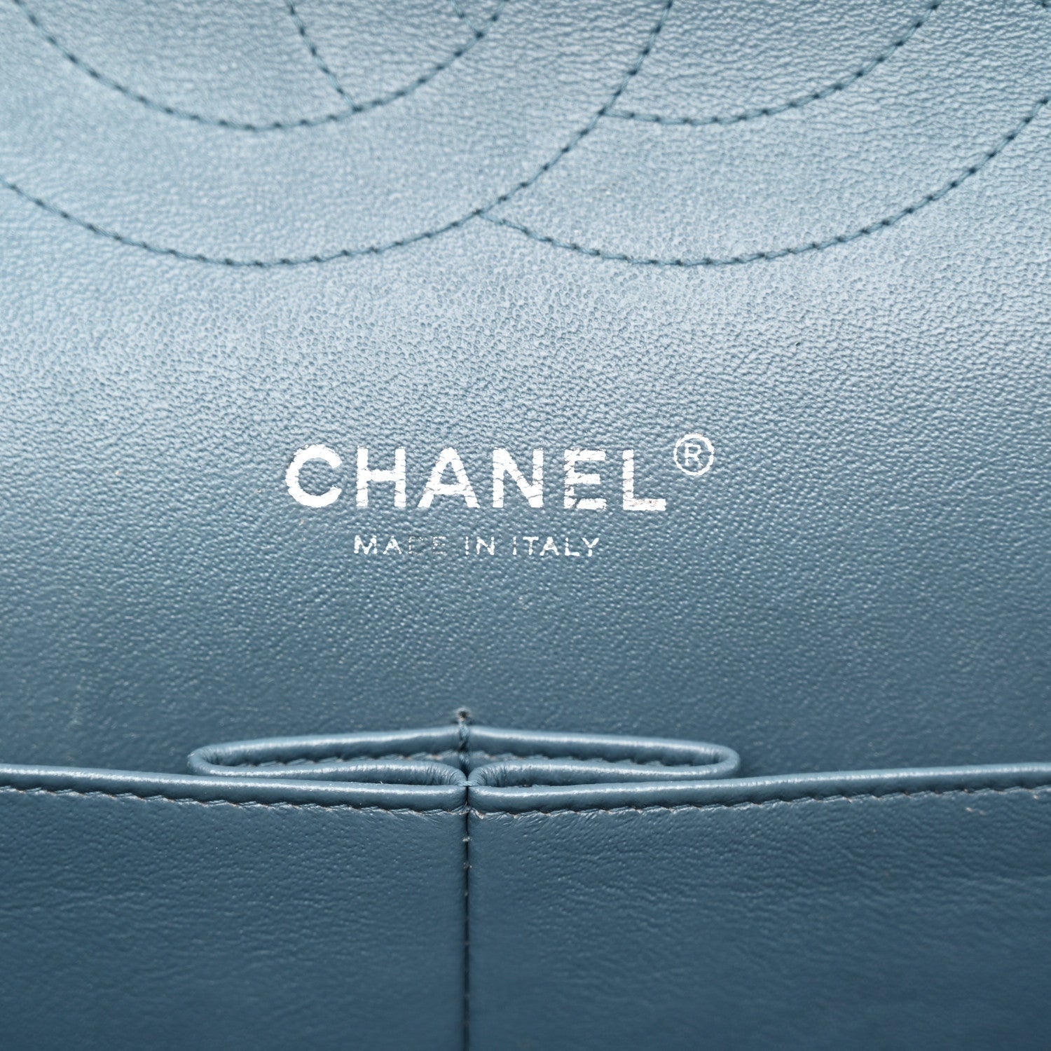 Lambskin Quilted Jumbo Double Flap Dark Blue