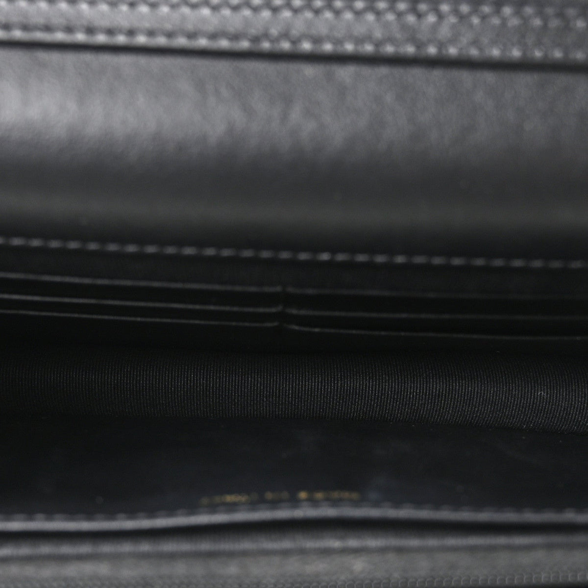 Caviar Quilted Camellia Wallet On Chain WOC Black