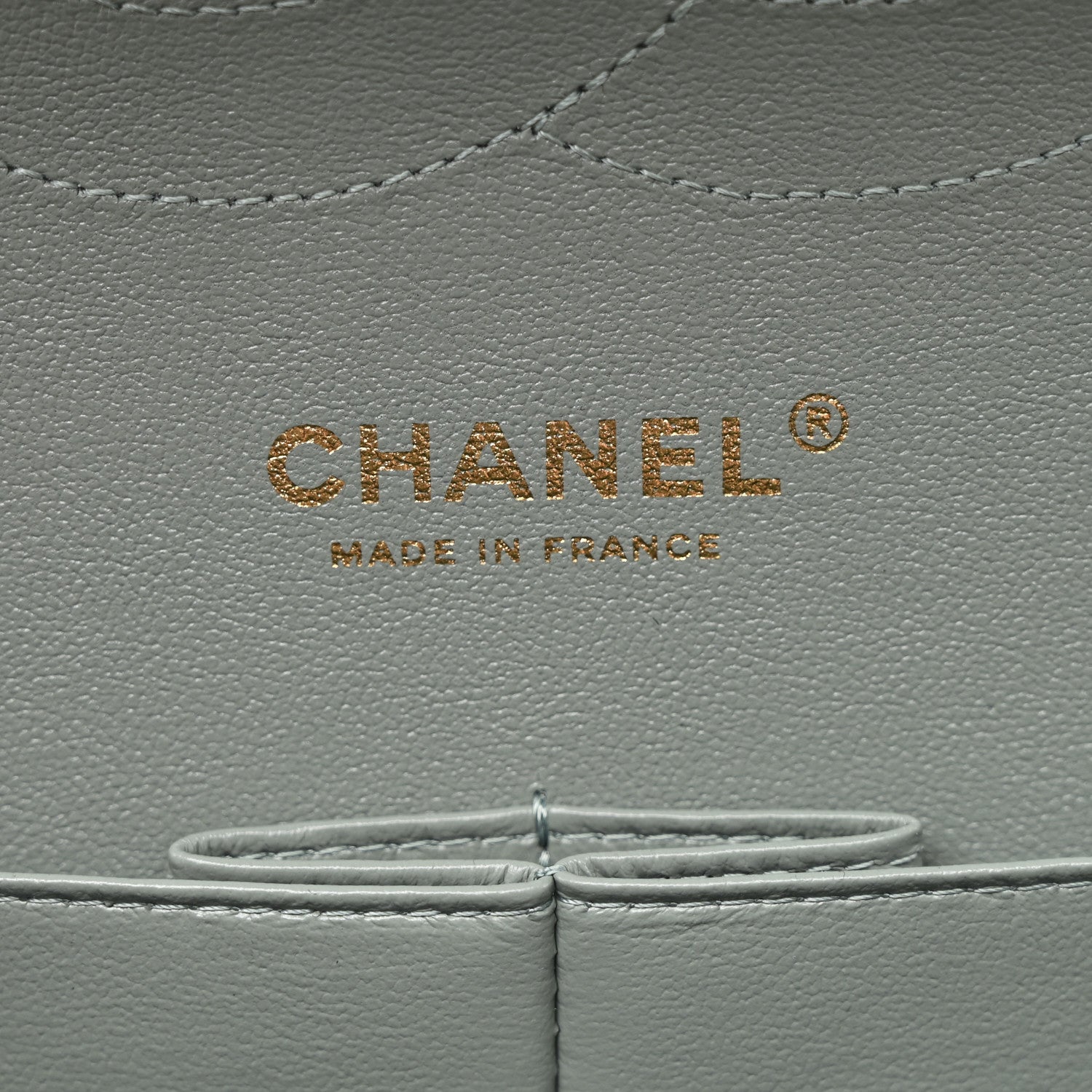 Caviar Quilted Jumbo Double Flap Light Blue