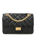Aged Calfskin Quilted 2.55 Reissue Mini Flap Black