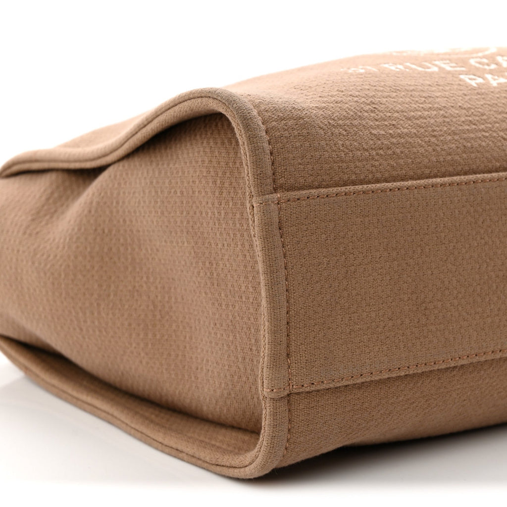 Mixed Fibers Small Deauville Tote Dark Beige