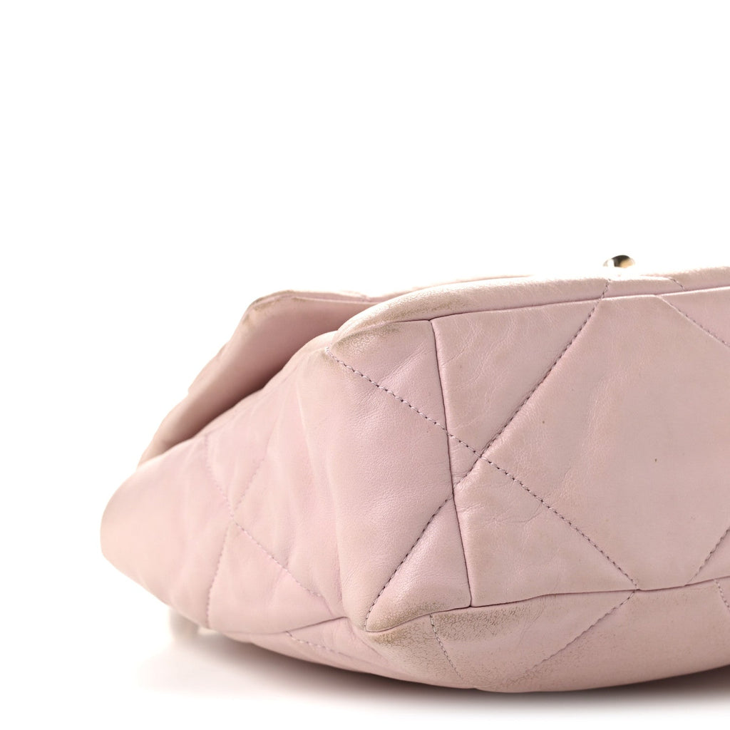 Lambskin Quilted Large Chanel 19 Flap Light Pink