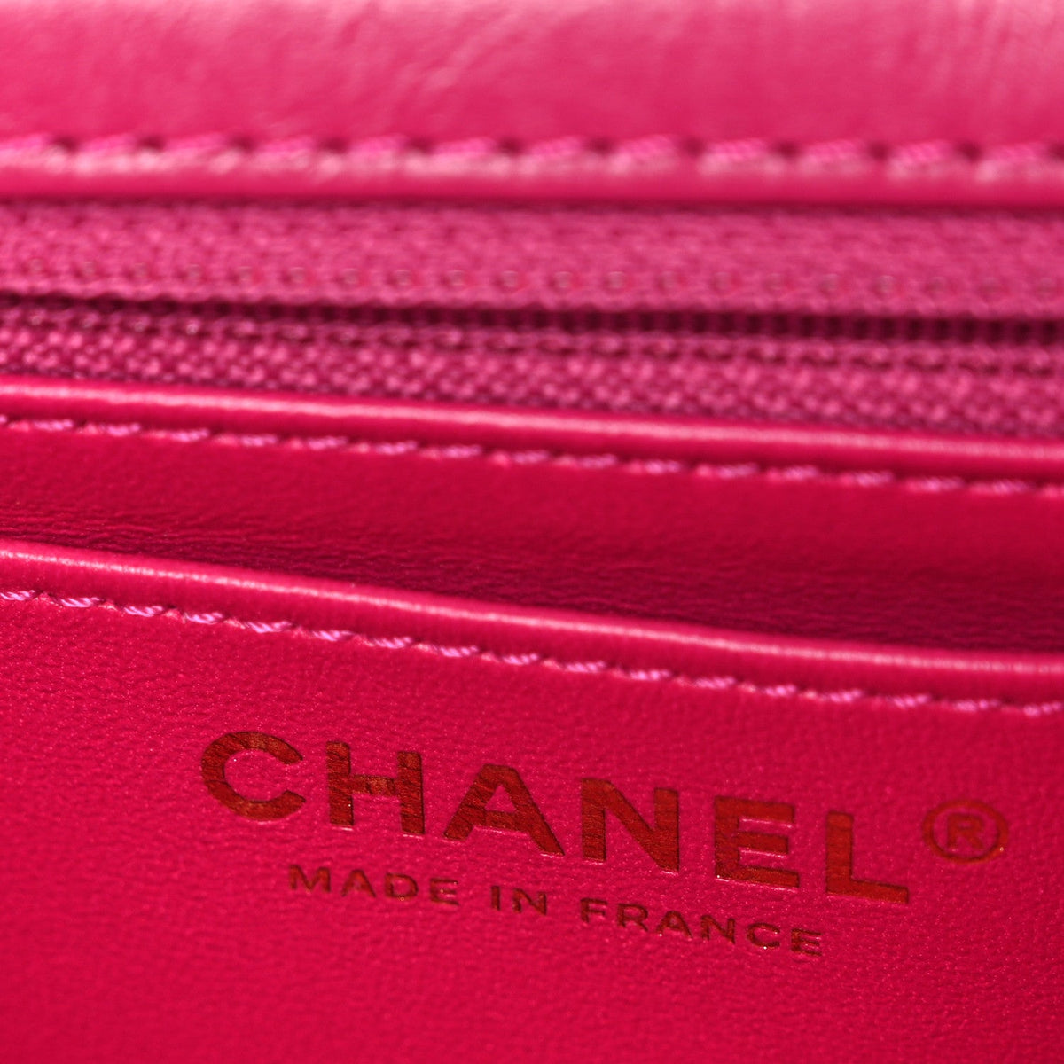 Aged Calfskin Quilted 2.55 Reissue Mini Flap Fuchsia