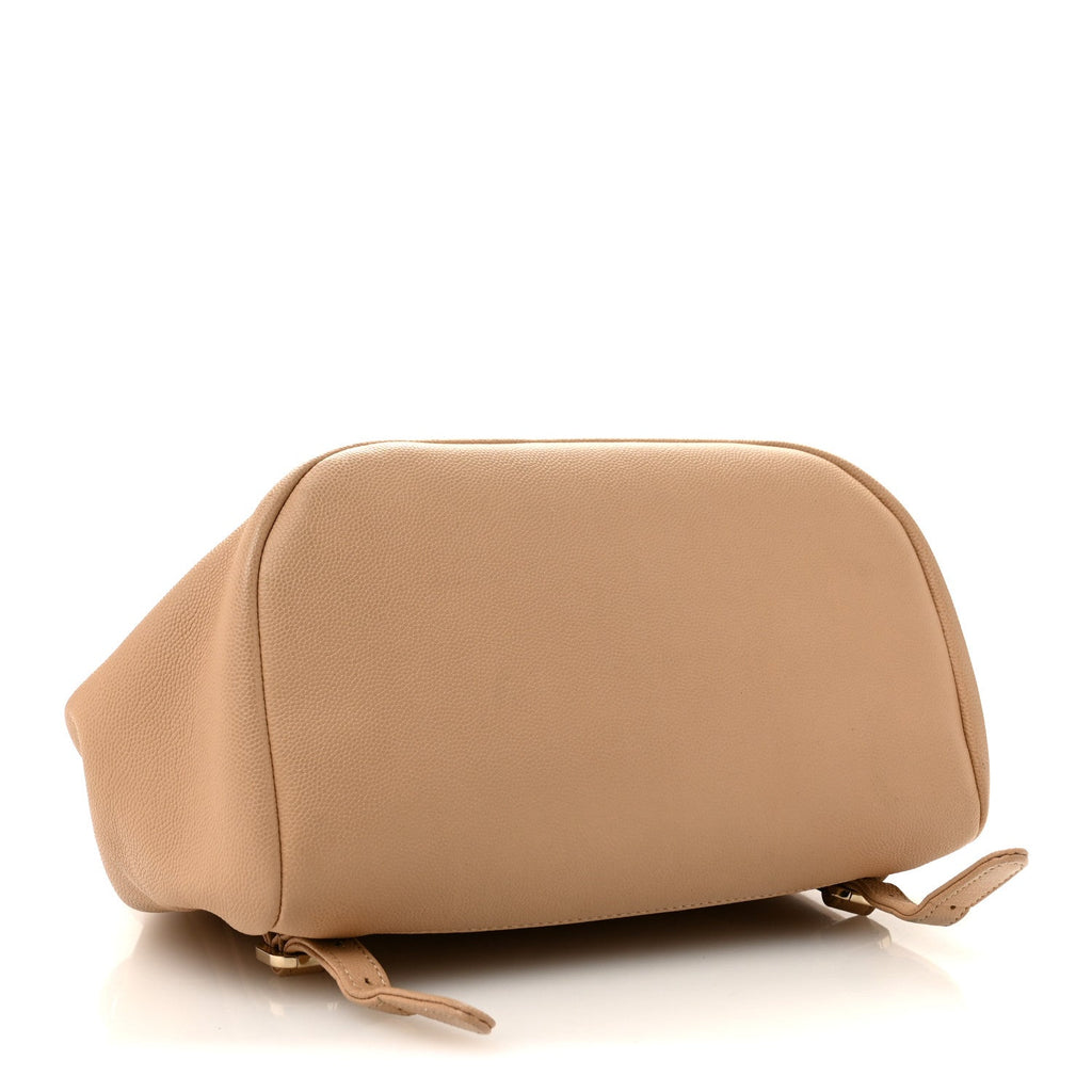 Caviar Quilted Business Affinity Backpack Beige