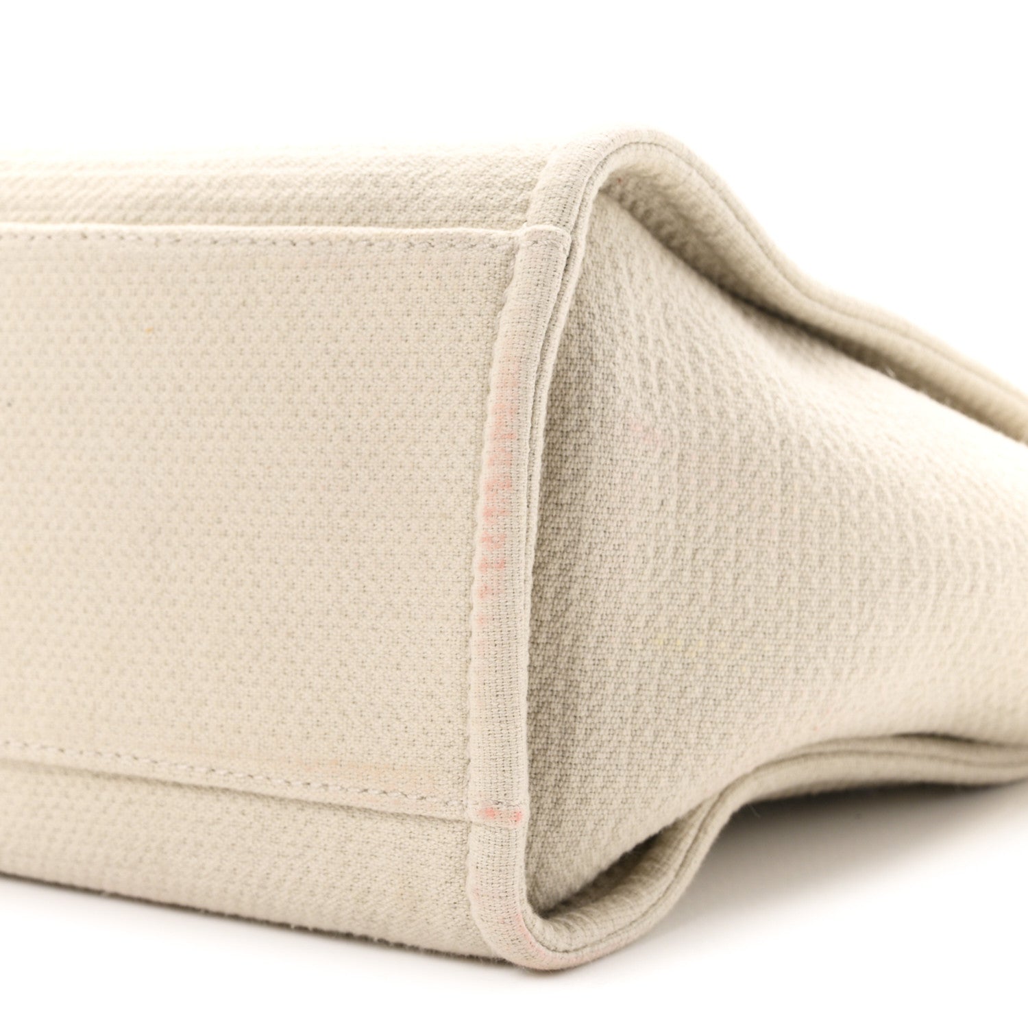 Mixed Fibers Small Deauville Tote Beige
