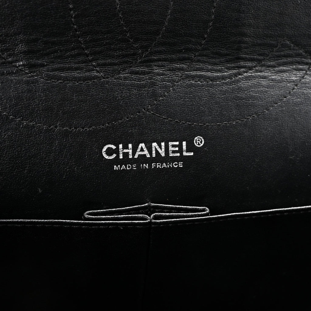 Aged Calfskin Quilted 2.55 Reissue 227 Flap Black