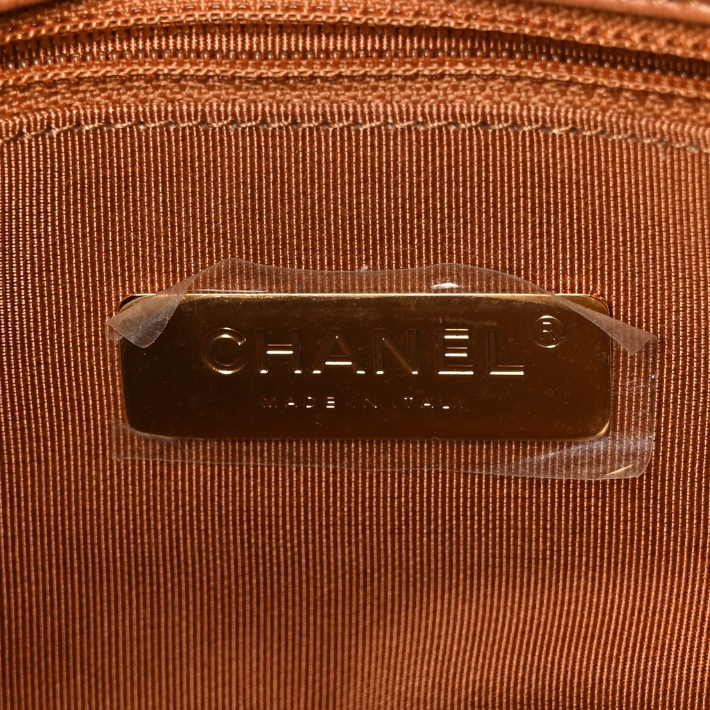 Lambskin Quilted Medium Chanel 19 Flap Brown