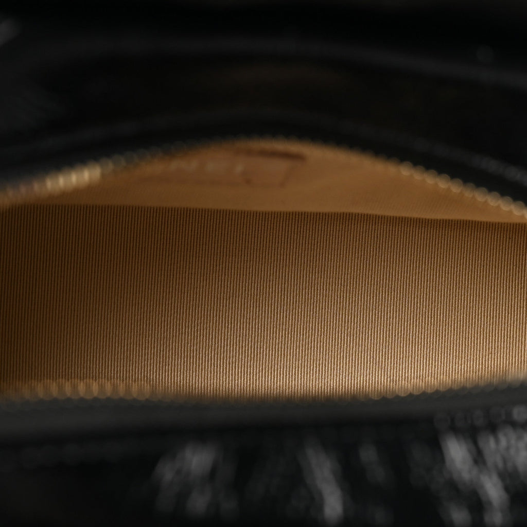 Rattan Calfskin Small Gabrielle Hobo Beige Black