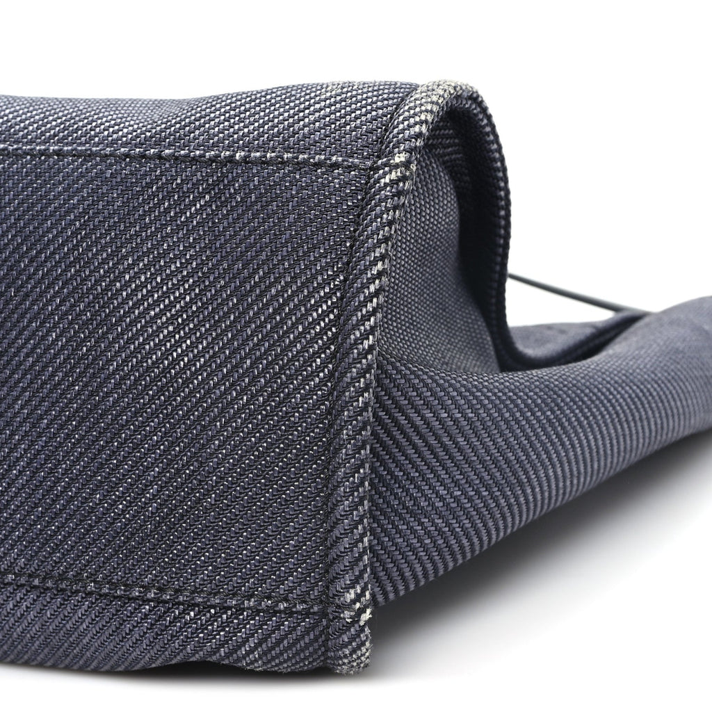 Mixed Fibers Calfskin Medium Deauville Tote Black