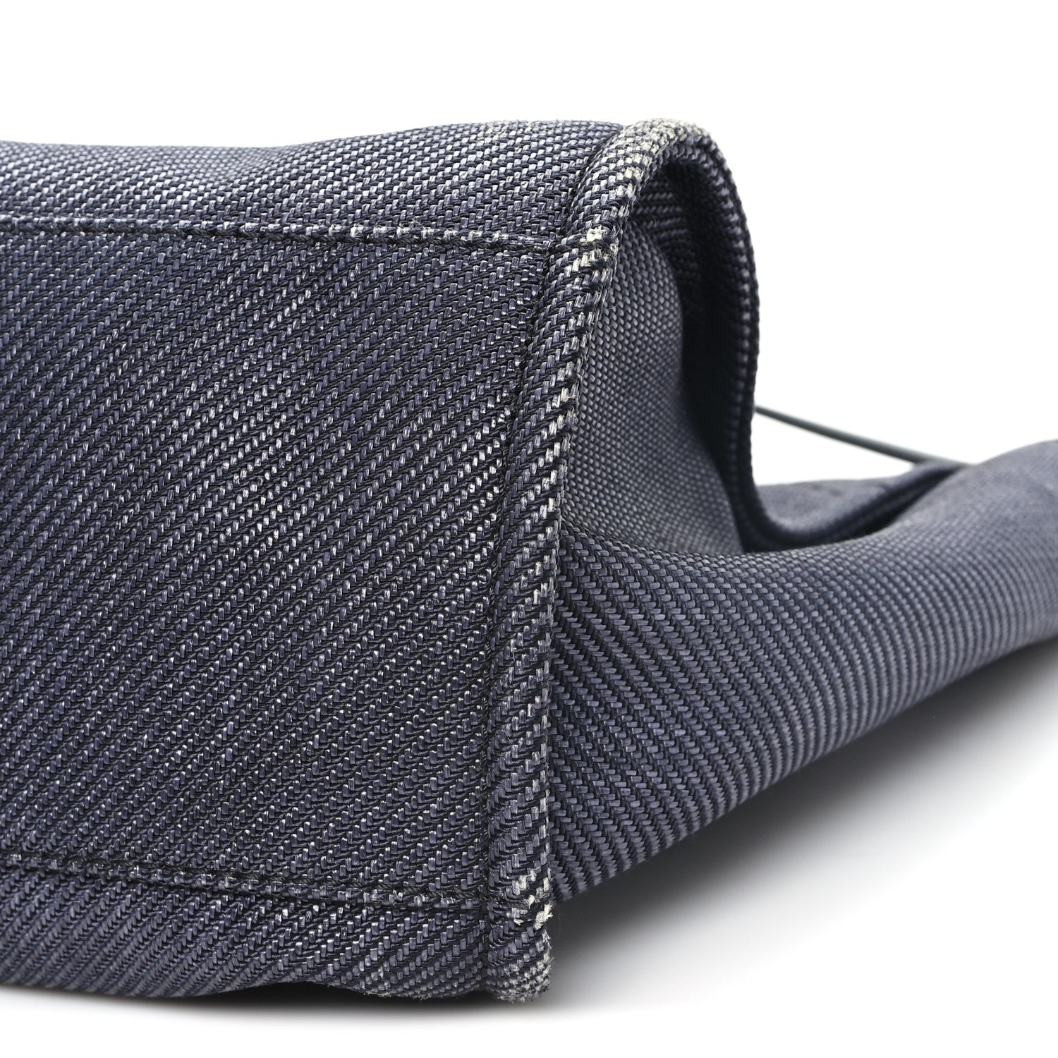 Mixed Fibers Calfskin Medium Deauville Tote Black
