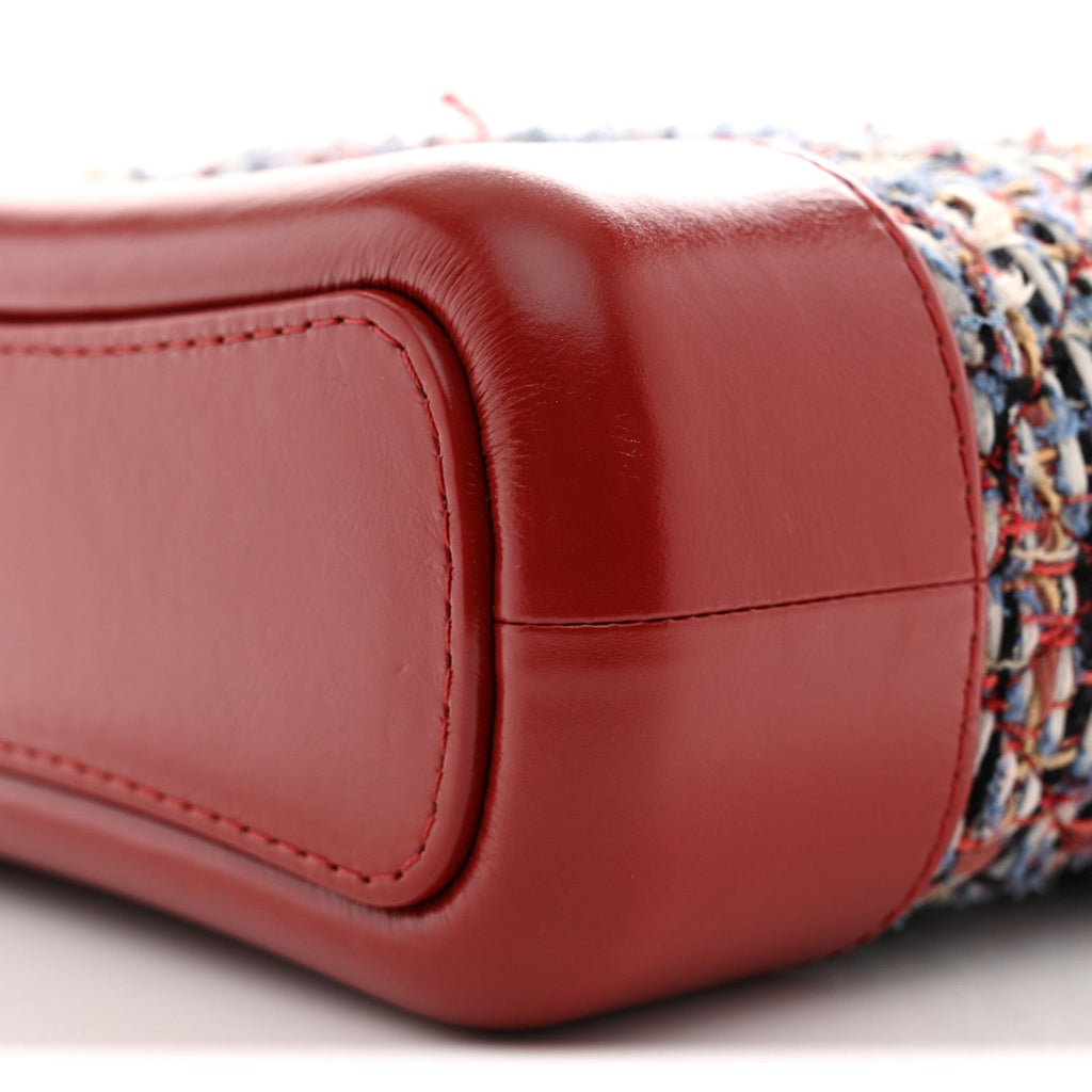 Tweed Calfskin Small Gabrielle Hobo Red