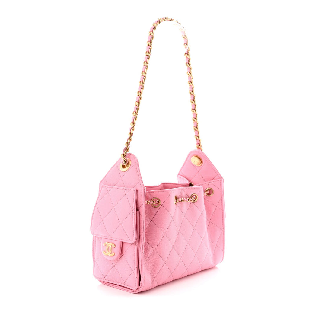 Caviar Quilted Mini Chanel 25 Handbag Pink