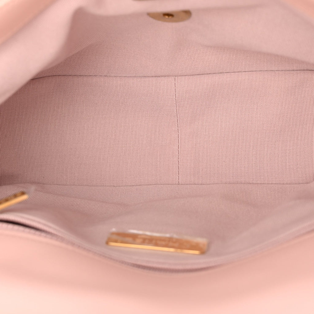 Lambskin Quilted Medium Chanel 19 Flap Light Pink