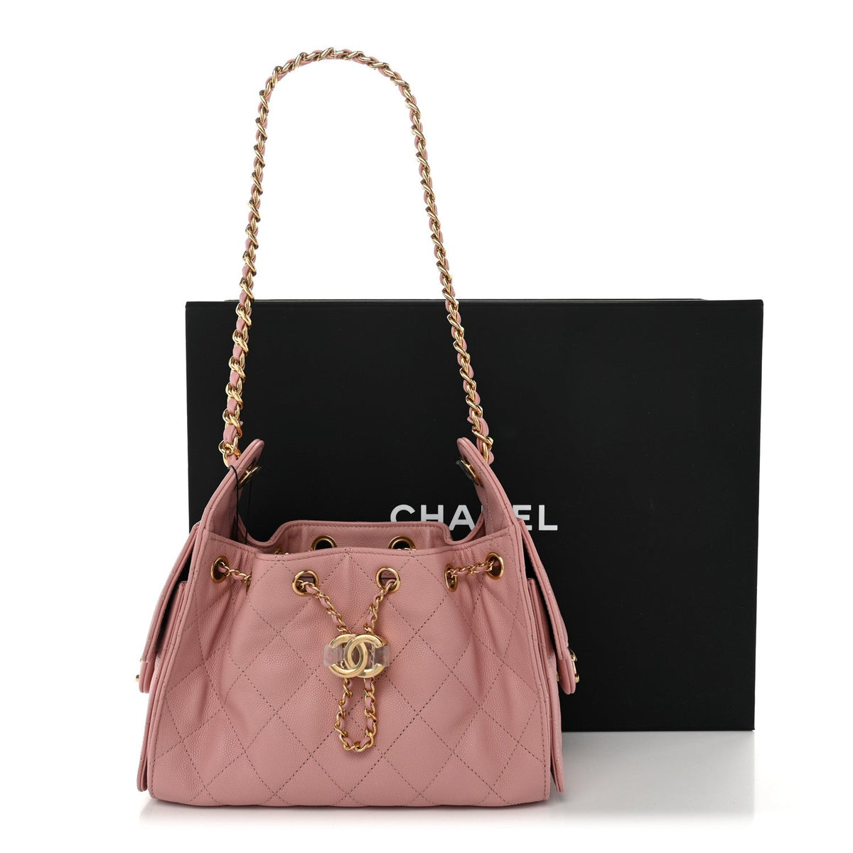 Caviar Quilted Mini Chanel 25 Handbag Light Pink