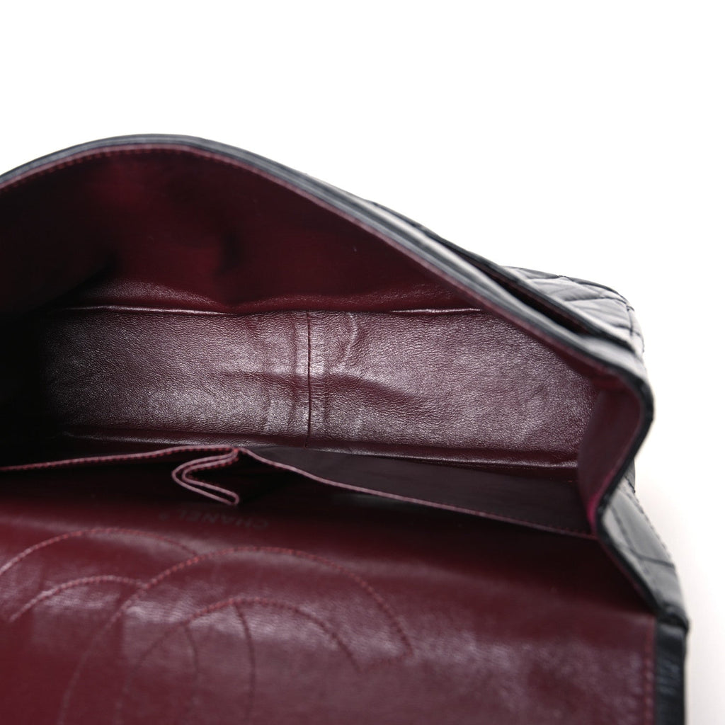 Aged Calfskin Quilted 2.55 Reissue 227 Flap Black