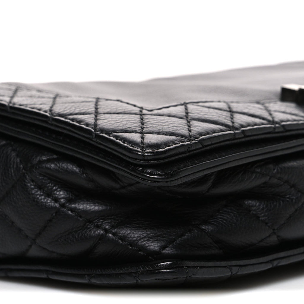 Calfskin New Medium Boy Reverso Flap Black