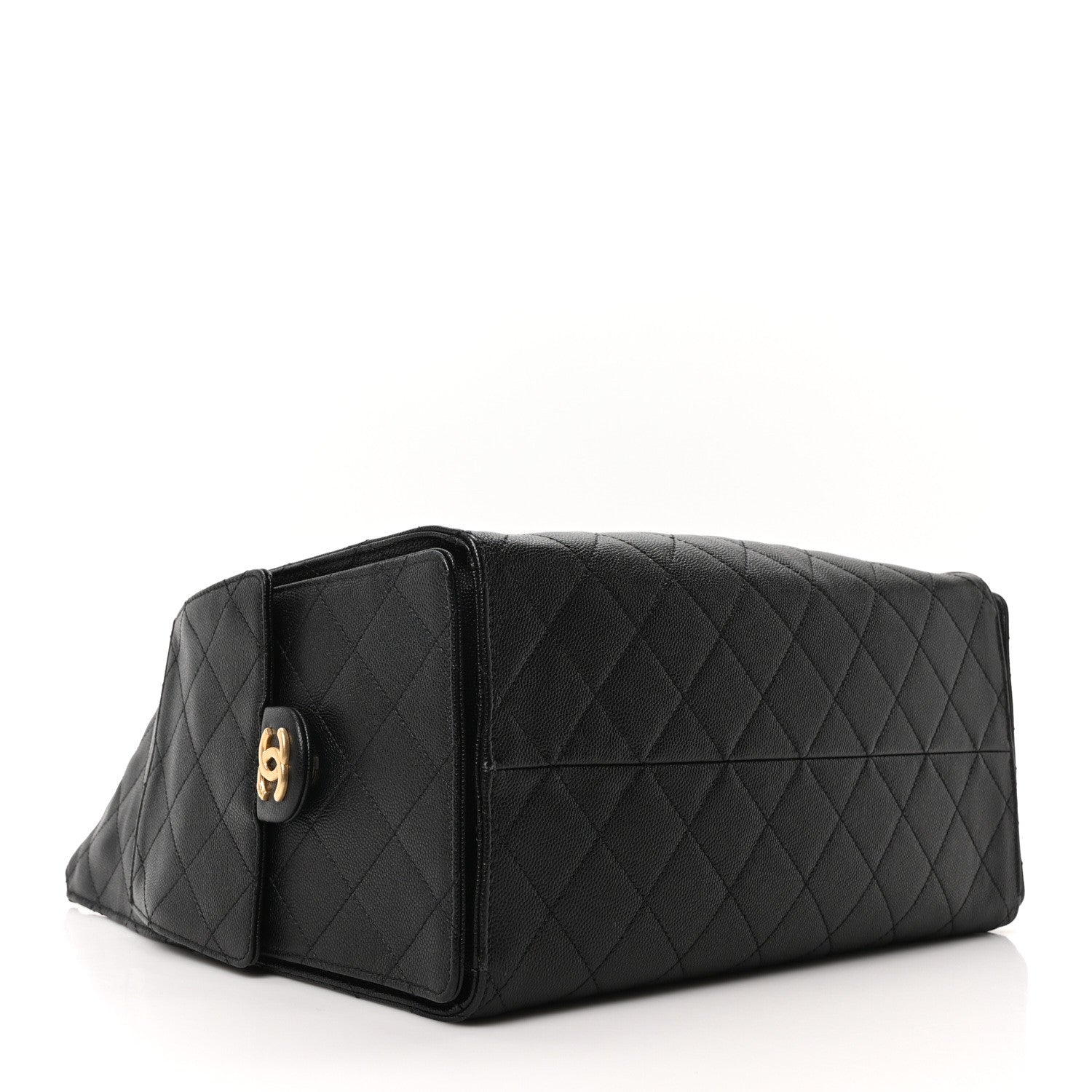 Caviar Quilted Medium Chanel 25 Handbag Black