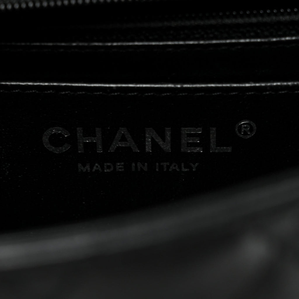 Lambskin Quilted Mini Square Flap Black