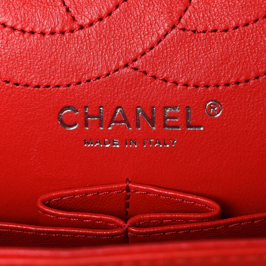 Aged Glazed Calfskin Quilted 2.55 Reissue 226 Flap Red