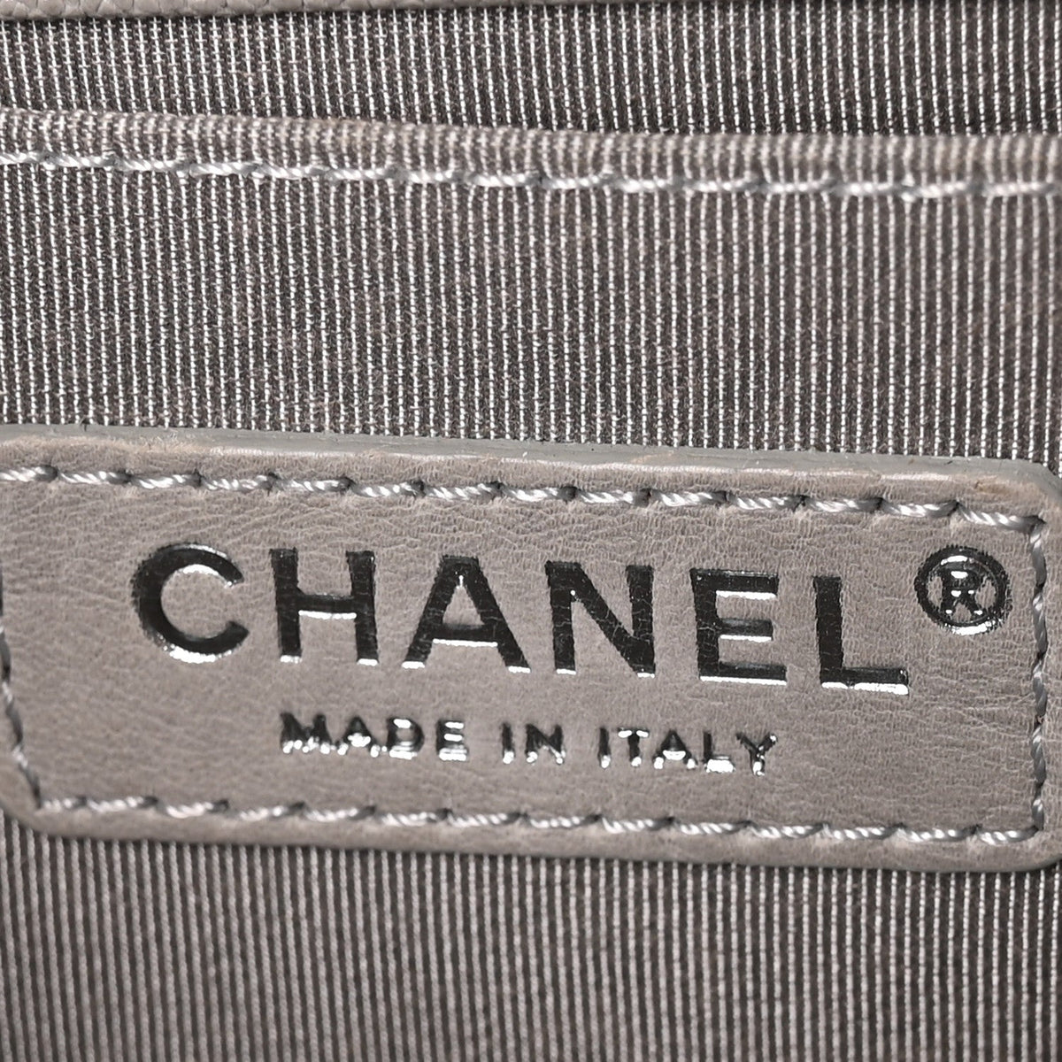 Caviar Quilted Small Boy Flap Grey