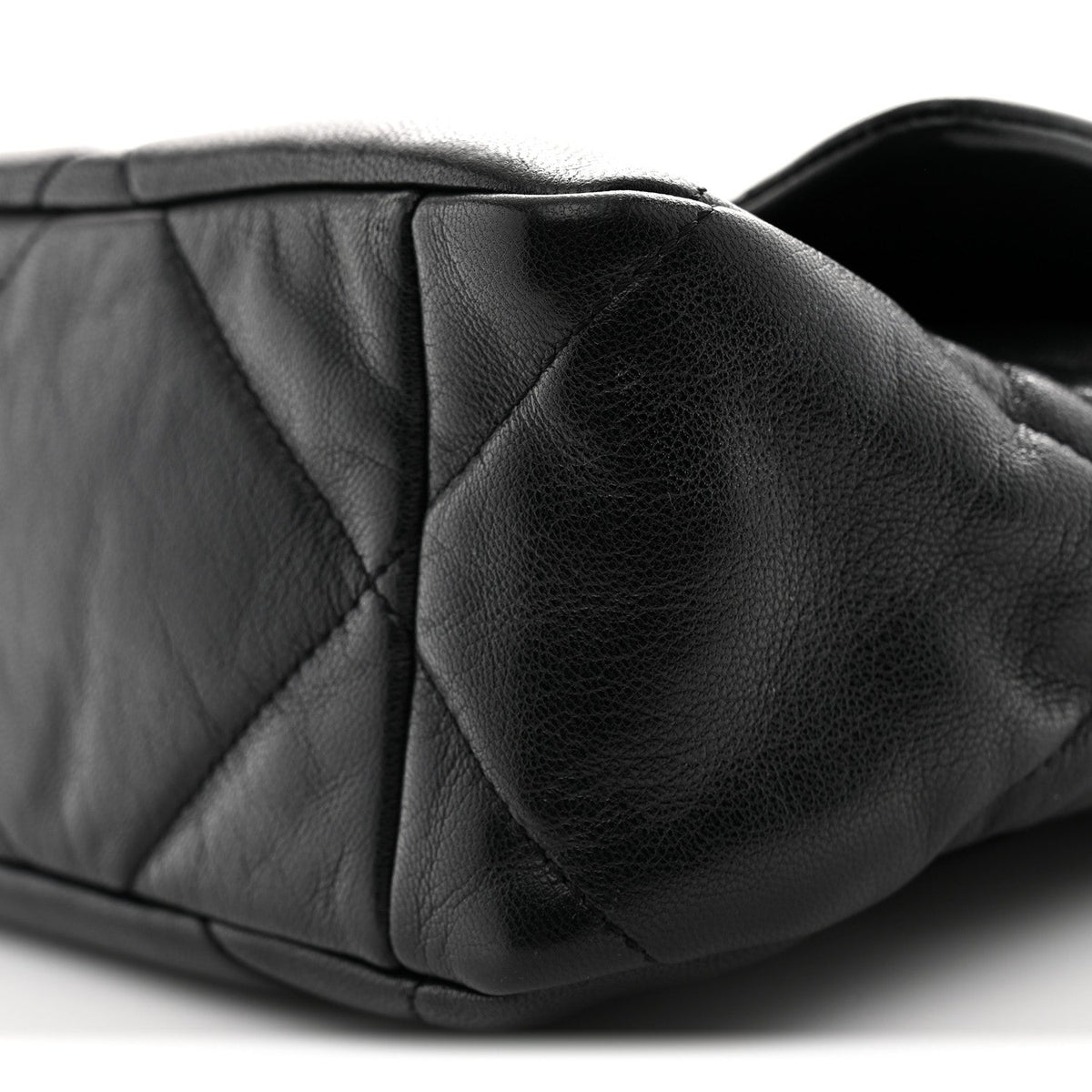 Goatskin Quilted Large Chanel 19 Flap Black