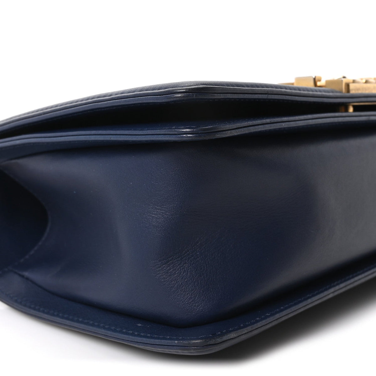 Lambskin Quilted Medium Boy Flap Dark Navy