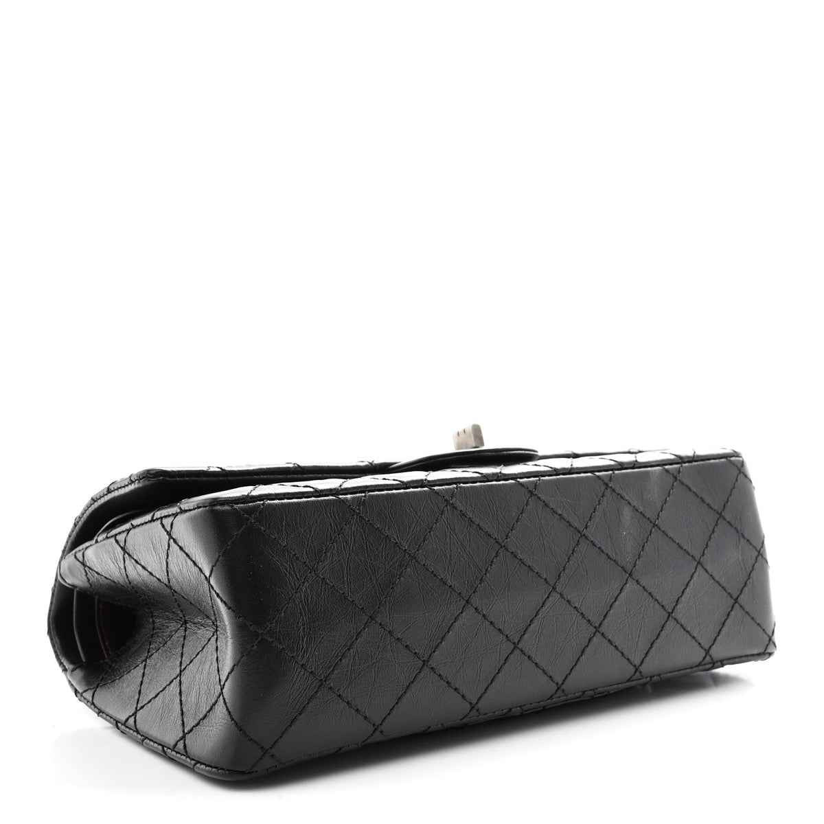 Aged Calfskin Quilted 2.55 Reissue 225 Flap Black