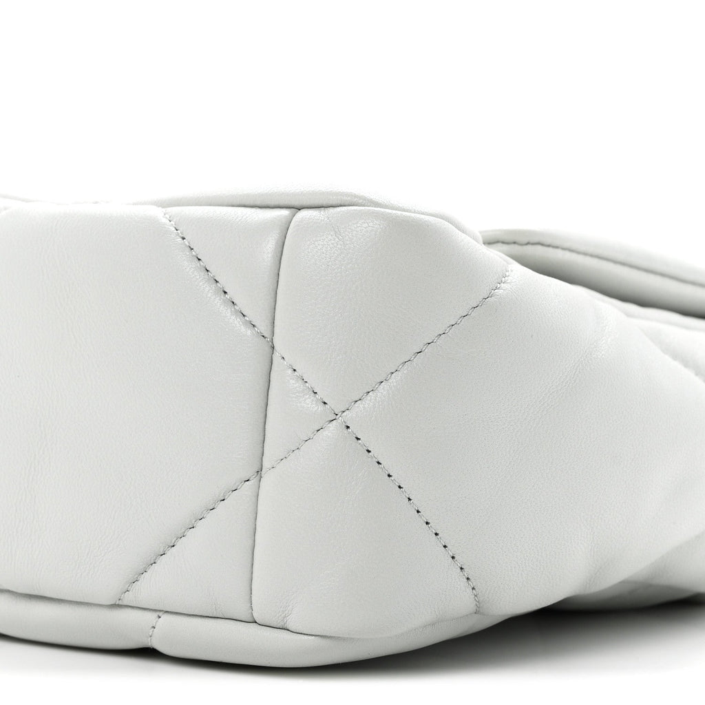 Lambskin Quilted Medium Chanel 19 Flap Light Blue