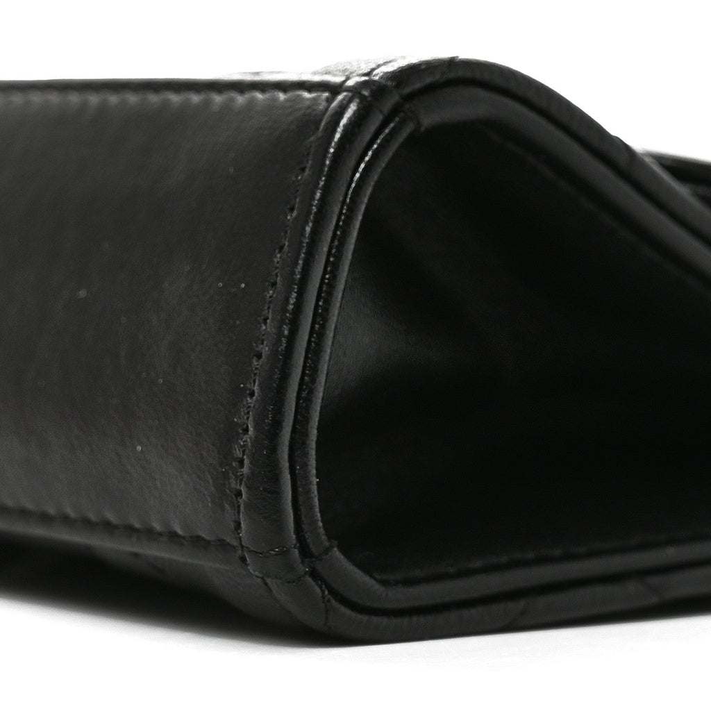 Lambskin Quilted Mini Trendy CC Chain Wallet Black