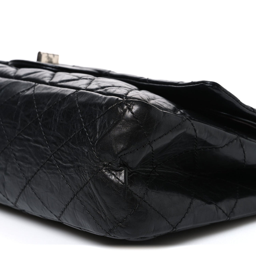 Aged Calfskin Quilted 2.55 Reissue 226 Flap Black