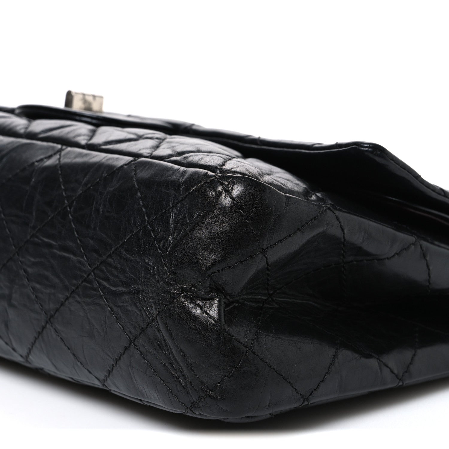 Aged Calfskin Quilted 2.55 Reissue 226 Flap Black