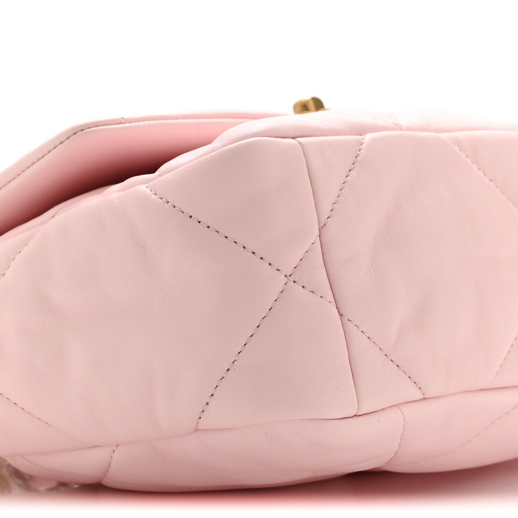 Lambskin Quilted Medium Chanel 19 Flap Light Pink