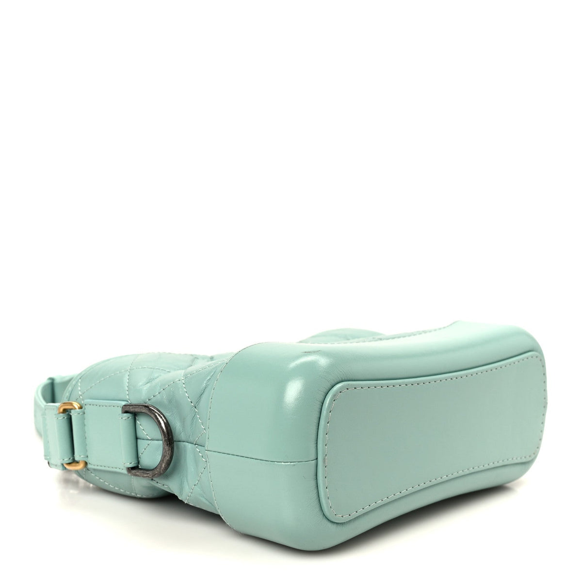 Aged Calfskin Quilted Small Gabrielle Hobo Green