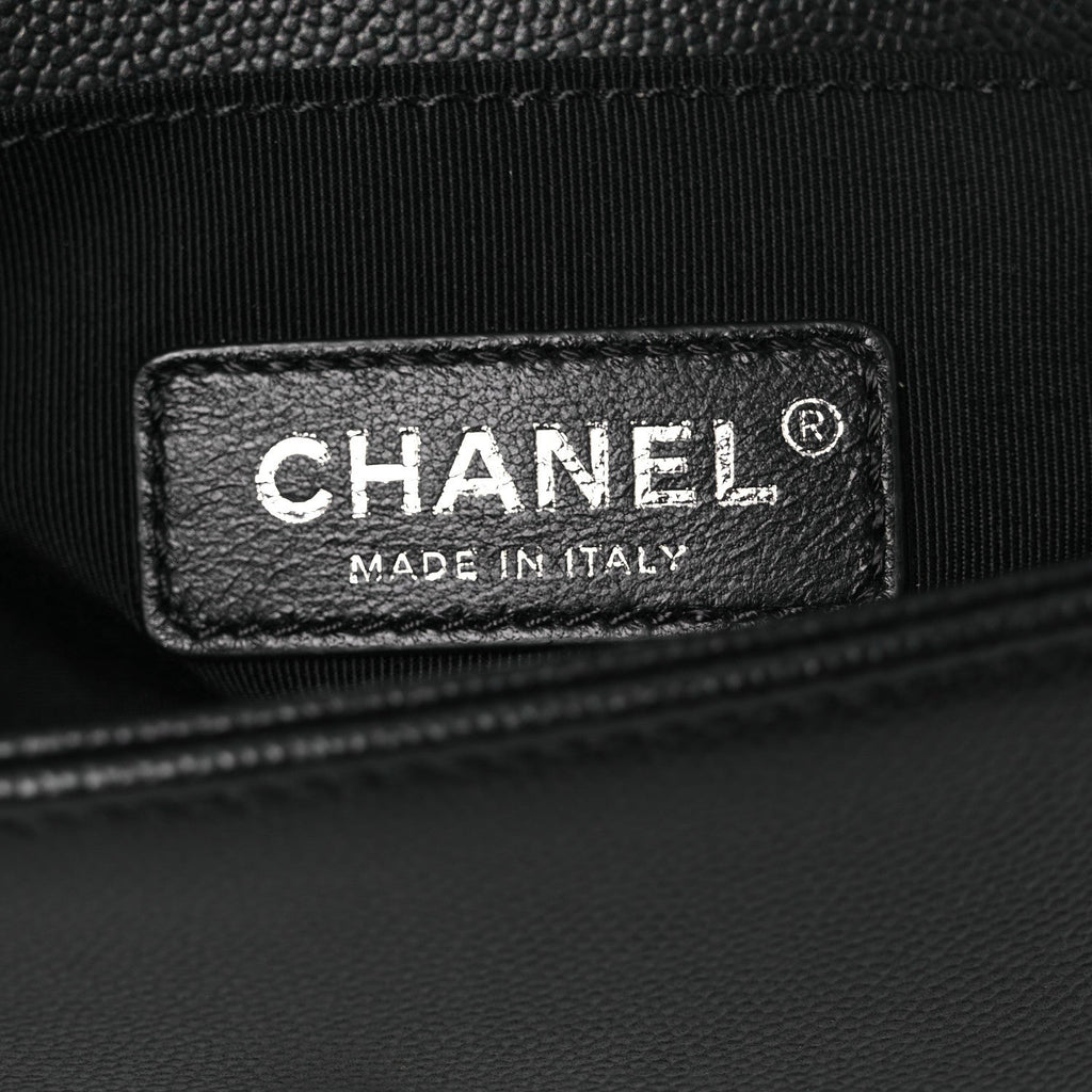 Caviar Quilted Small Boy Flap So Black
