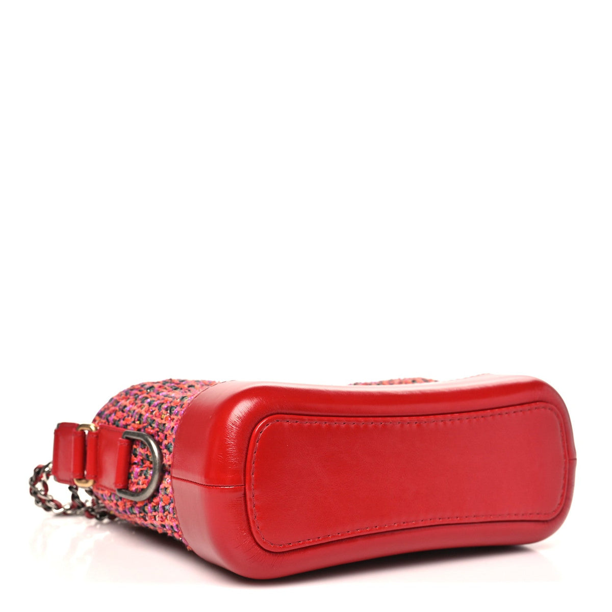 Tweed Calfskin Small Gabrielle Hobo Red Multicolor