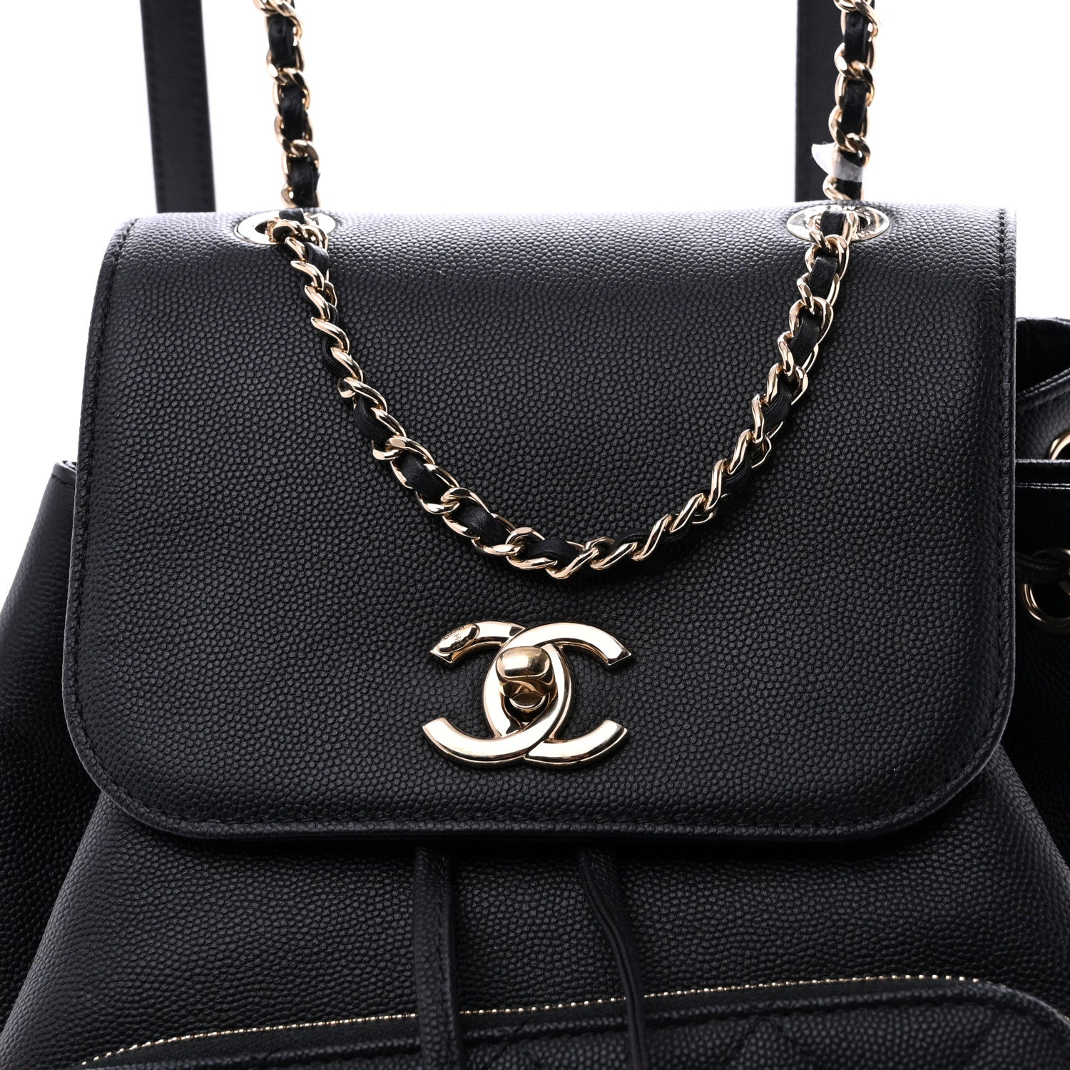 Caviar Quilted Business Affinity Backpack Black