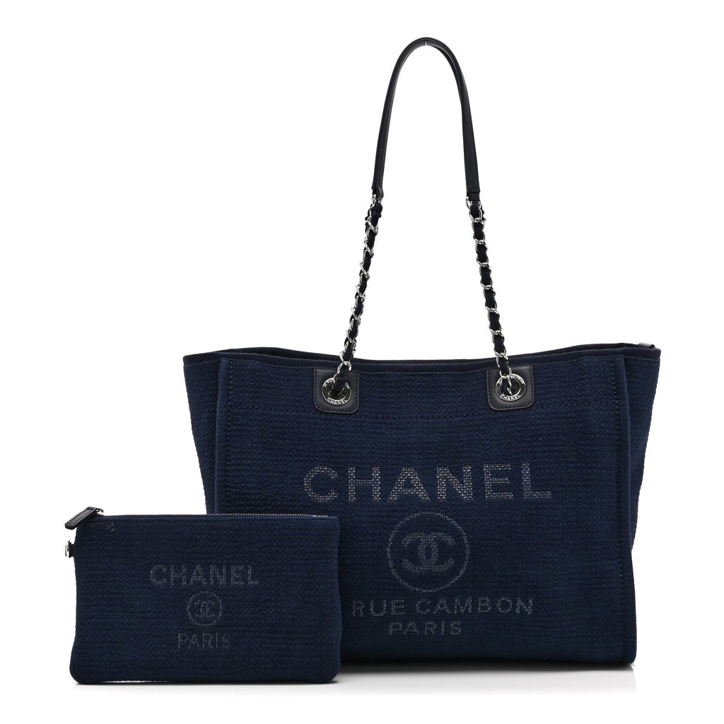 Mixed Fibers Small Deauville Tote Navy