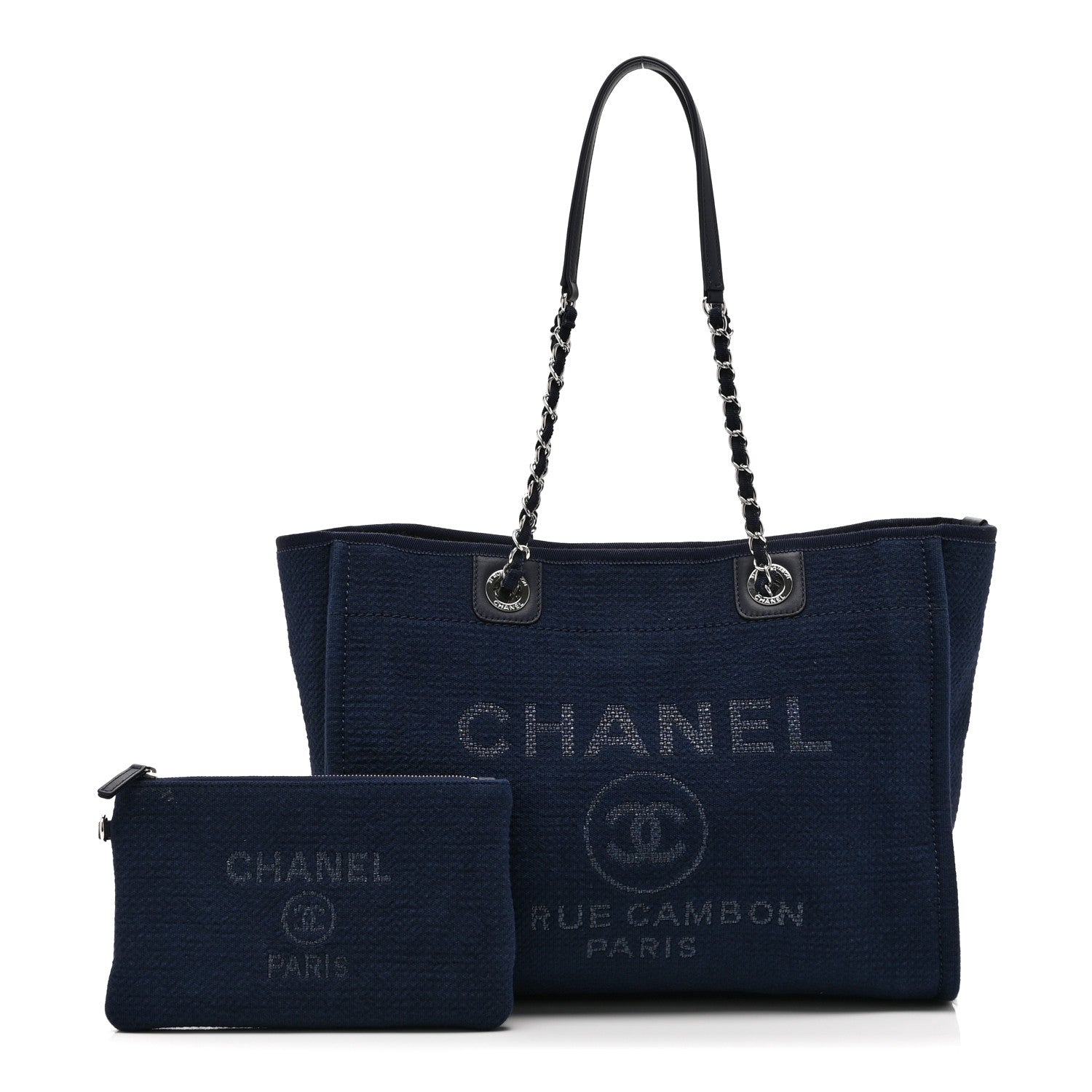 Mixed Fibers Small Deauville Tote Navy