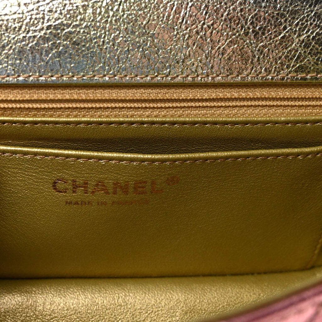 Metallic Goatskin Quilted Mini 2.55 Reissue Flap Multicolor