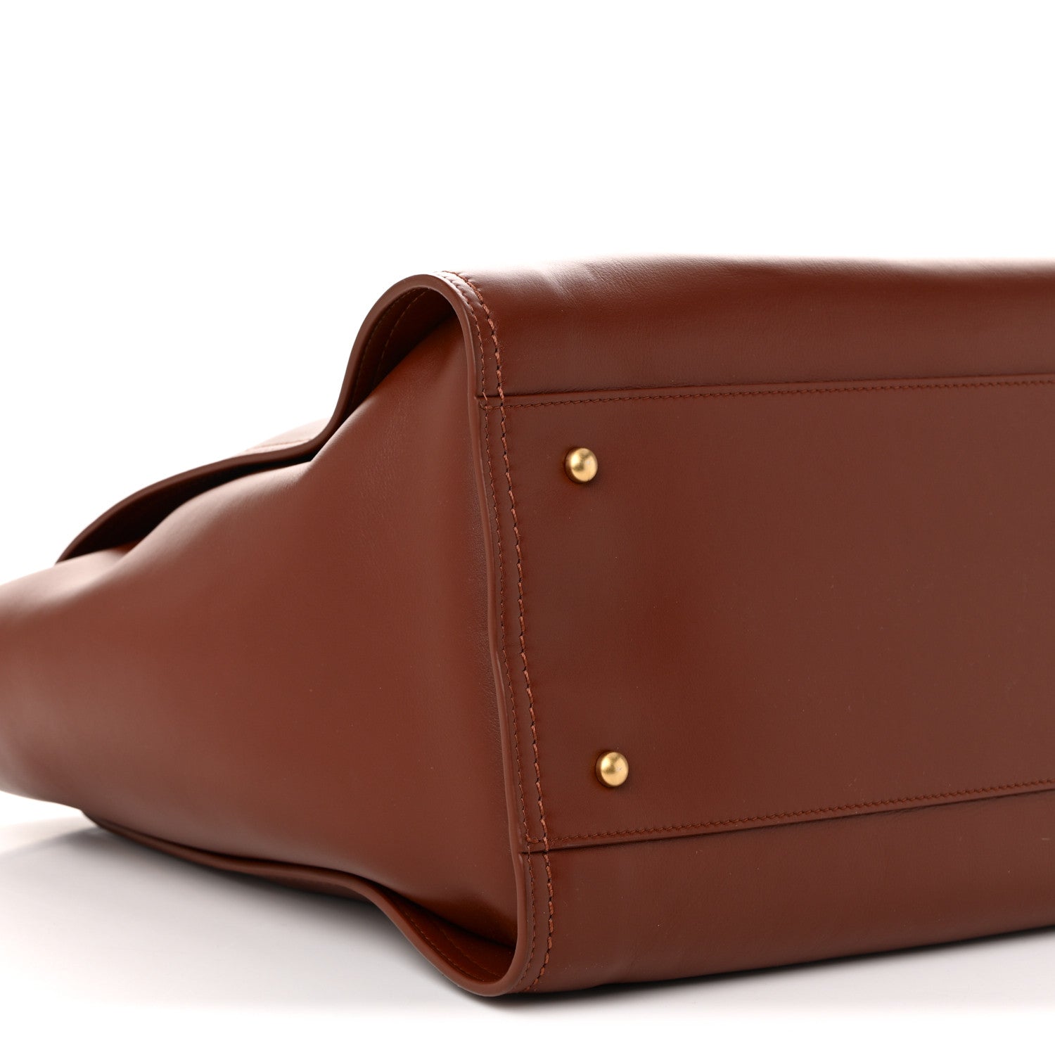 Calfskin Large Deauville Tote Brown