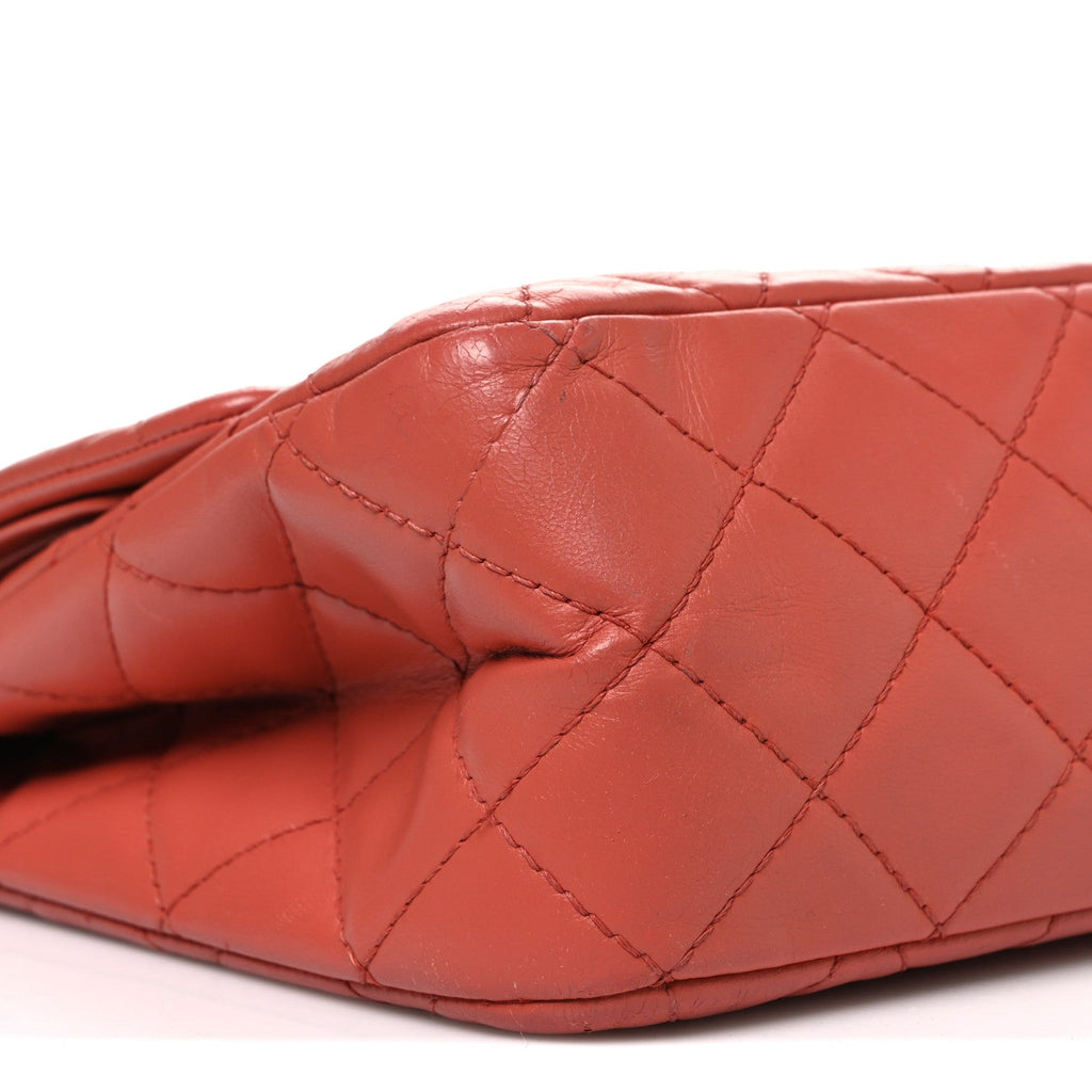 Aged Calfskin Quilted 2.55 Reissue 227 Flap Orange